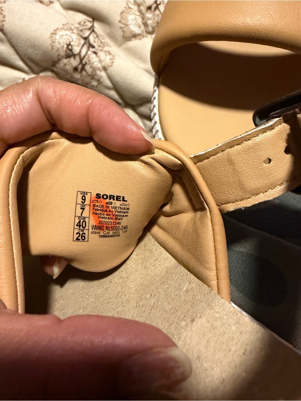 Sorel Tan Strappy Wedge Sandals NWT - Picture 8 of 9